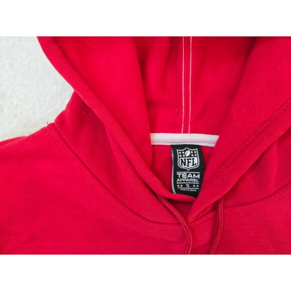 NWT Atlanta Falcons Red White NFL Team Apparel Pullover Hoodie Men Size Small - Picture 2 of 6